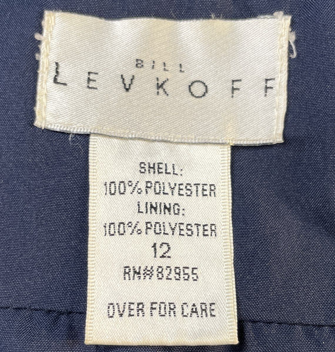 Bill Levkoff Women's Navy Blue Ruched V-Neck Chiffon Formal Gown BL768 Sz 12 NWT