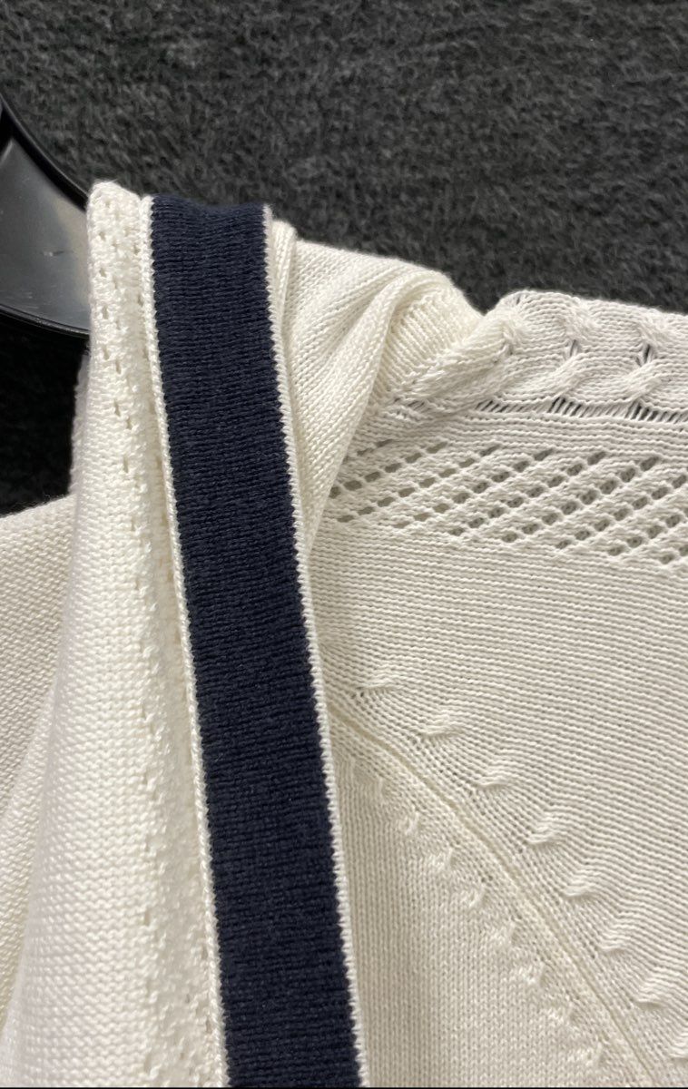 Tommy Hilfiger Jeans Women's White Cable Knit Pointelle Zip Up Hoodie Sweater L