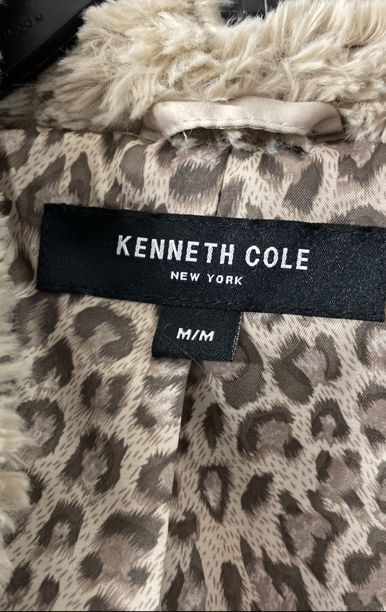 Beige Kenneth Cole Coat - Size Medium
