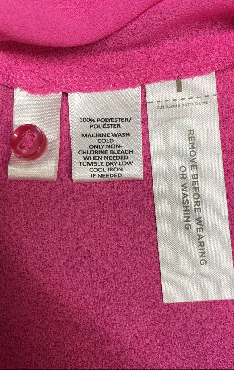 Loft Women's Pink Short Sleeve Button Down Blouse Chest Pockets Sz M NWT