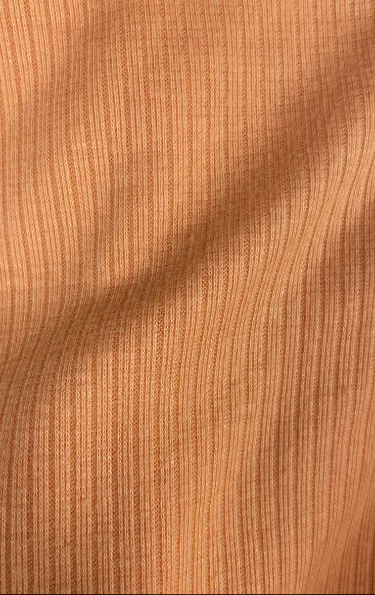 Muk Luks Women's Orange Ribbed Short Sleeve V-Neck Top Loungewear Sz 2X
