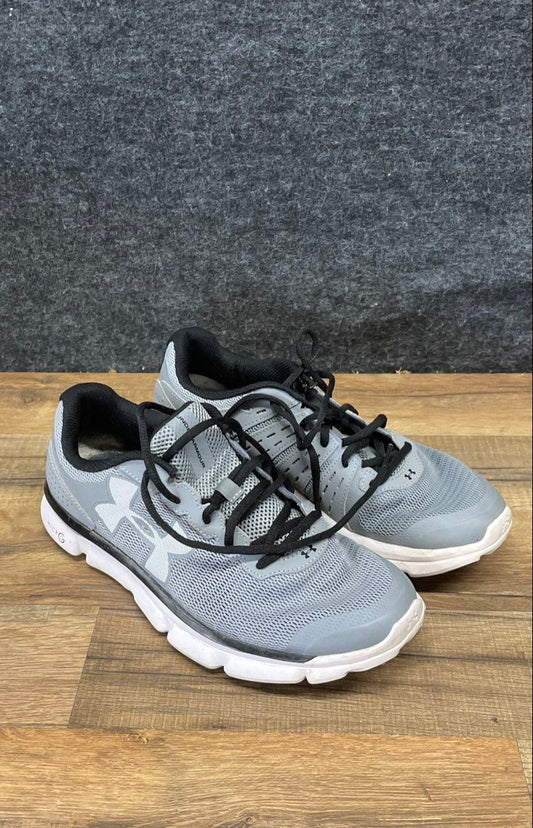 Under Armour Micro G Assert 6 Grey White Running Shoes Men's Size 9.5