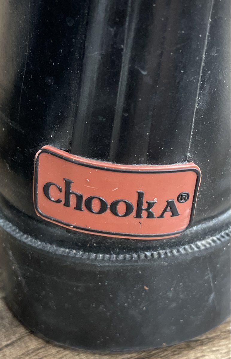 Chooka Black Rubber Buckle Detail Rain Boots Women's Size 7