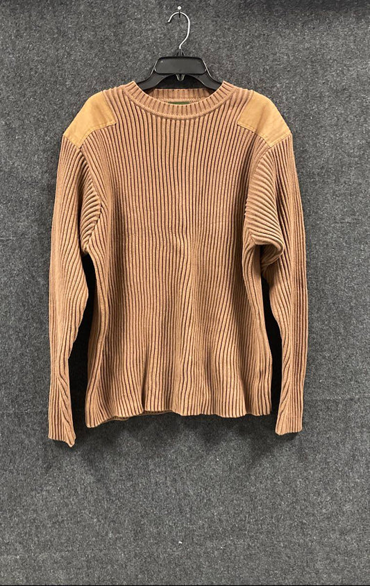 Timberland Vintage Y2K Men's Brown Ribbed Knit Commando Sweater Sz XL