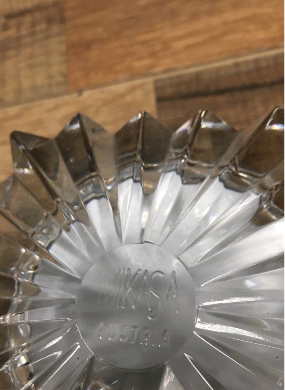 Mikasa Cut Crystal Desk Shelf Clock Vintage Quartz Austria West Germany Movement