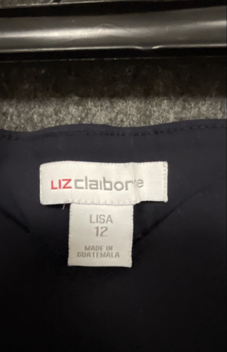 Liz Claiborne Women's Navy Blue Lisa Fit Pull-On Elastic Waist Pants Size 12