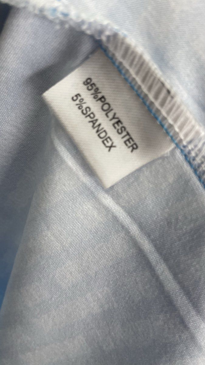 Beatbox Men's Polo Shirt Light Blue All Over Logo Print Short Sleeve Sz 2XL