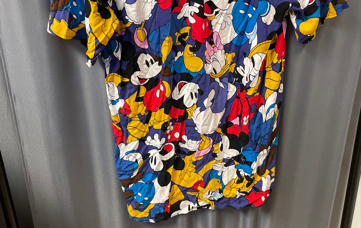 Disney Hot Topic Sensational Six All Over Print Aloha Shirt NWT Sz Medium