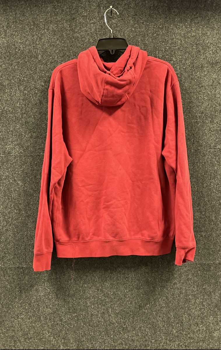Nike Men's Red Pullover Hoodie Embroidered Swoosh Logo Fleece Size Large