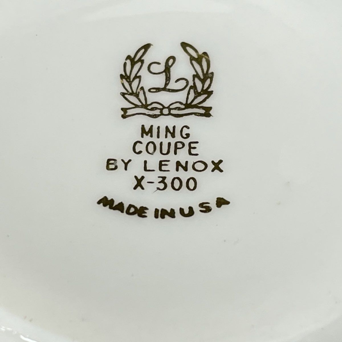 Vintage Lennox Ming Coupe Creamer X-300 Ivory China Made in USA Gold Trim