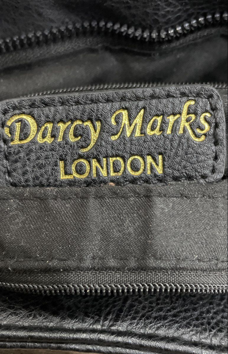 Darcy Marks London Black Leather Large Woven Tote Bag Tassel Shoulder Purse