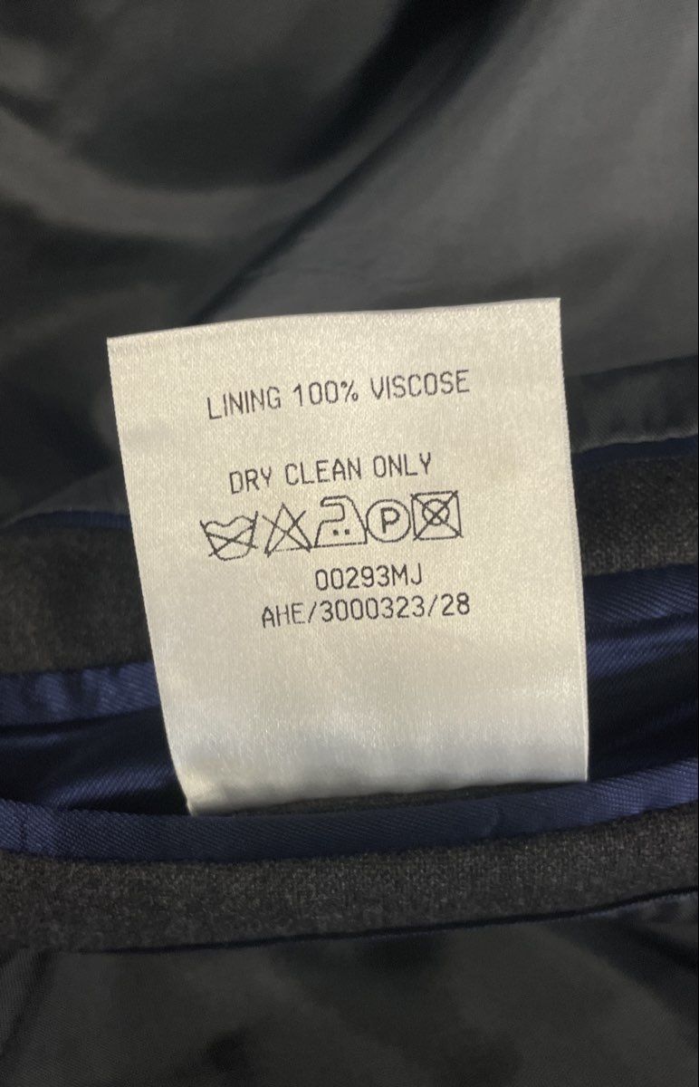 Alexandre Men's Charcoal Gray 100% Wool 2-Button Suit Jacket & Trousers Sz 46R