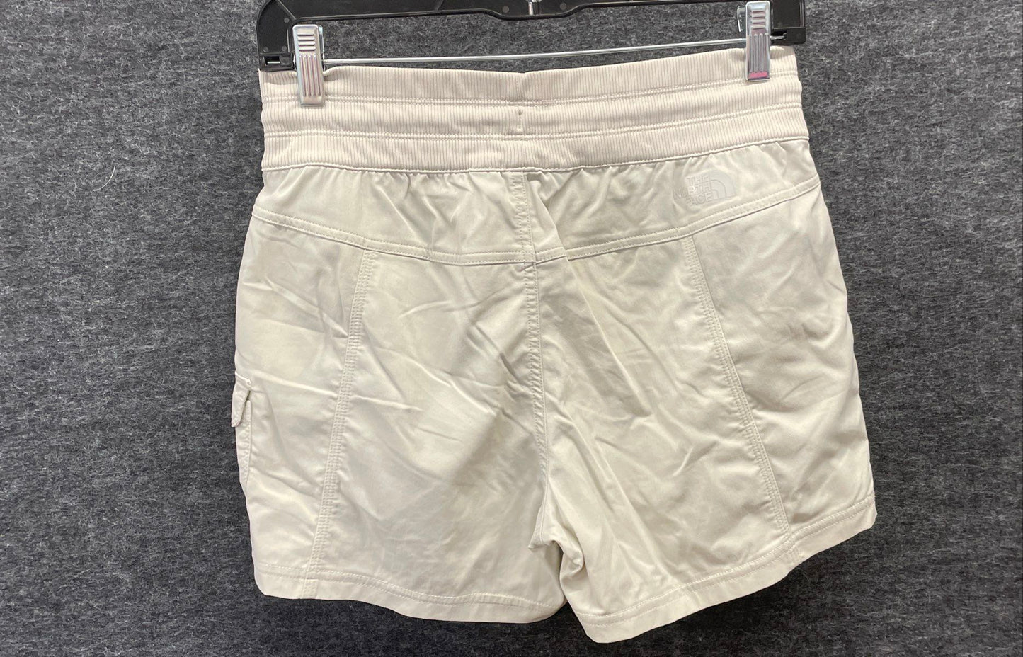 The North Face Women's White Aphrodite Hiking Cargo Shorts Ribbed Waist Sz S