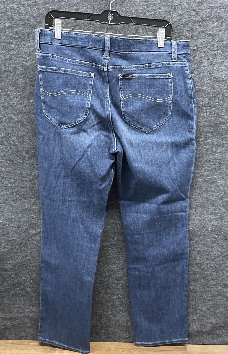Lee Women's Blue Celestial Ultra Lux Denim Slim Fit Straight Leg Jeans Sz 16 NWT