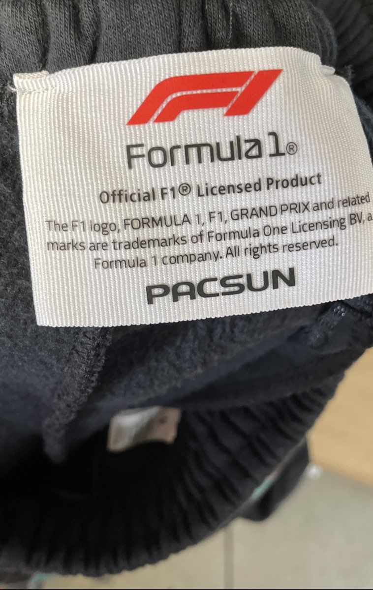 PacSun x Formula 1 Men's Black Fleece Graphic Logo Sweat Shorts Size M