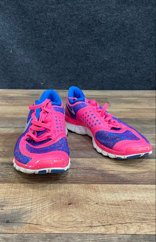 Nike Free 5.0 Pink Blue Abstract Print Women's Running Shoes Size 7.5