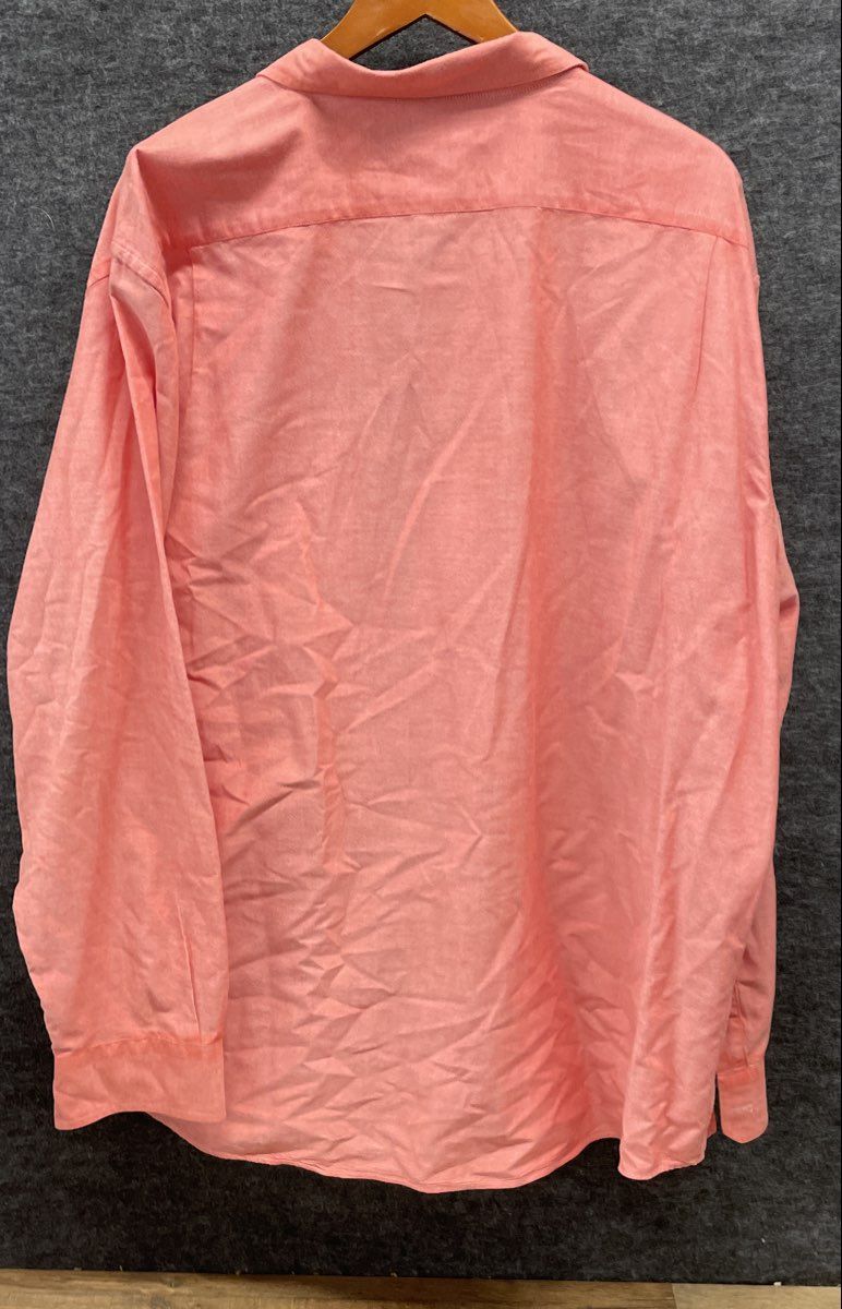 Nautica Men's Pink Long Sleeve Button Down Shirt 100% Cotton Textured Sz XXL