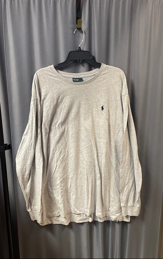 Polo Ralph Lauren Men's Heather Gray Long Sleeve Pony Logo T-Shirt Sz XXL