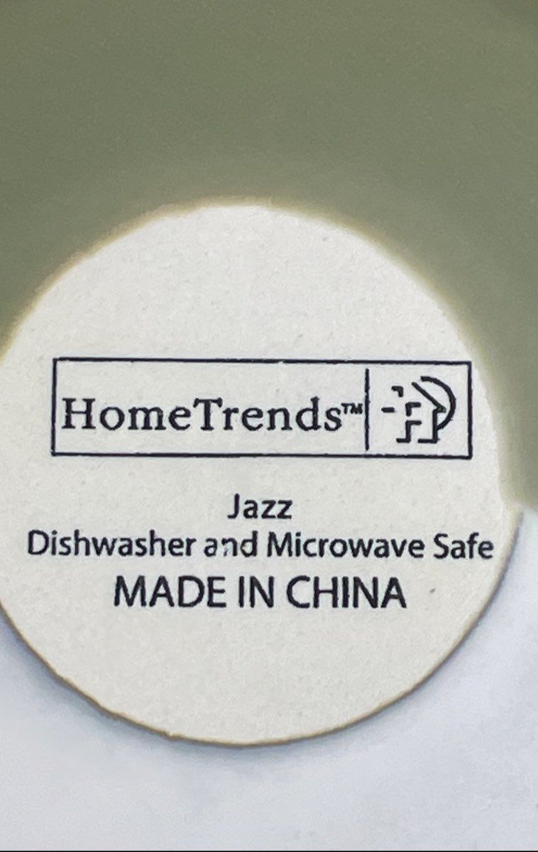 HomeTrends Jazz Salad Side Plates 8 Piece Set Stoneware Brown Black