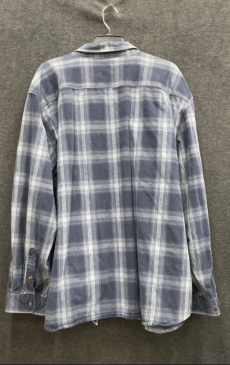 Carhartt Men's Blue Gray Plaid Original Fit Cotton Flannel Shirt Sz 3XL