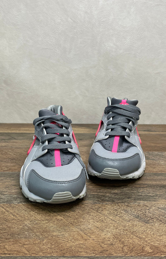 Nike Air Huarache Run GS Grey Pink Kids Running Sneakers Size 7Y
