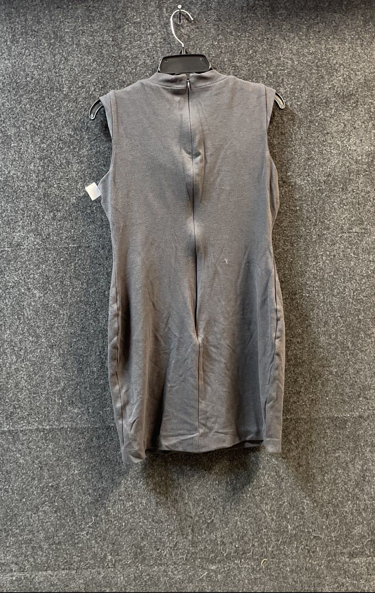 Calvin Klein Women's Gray Cowl Neck Sleeveless Sheath Knit Dress Size M