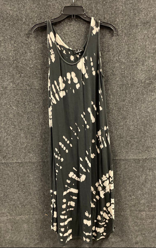 Lulus Women's Gray Tie Dye Sleeveless Stretch Knit Tank Maxi Dress Sz M