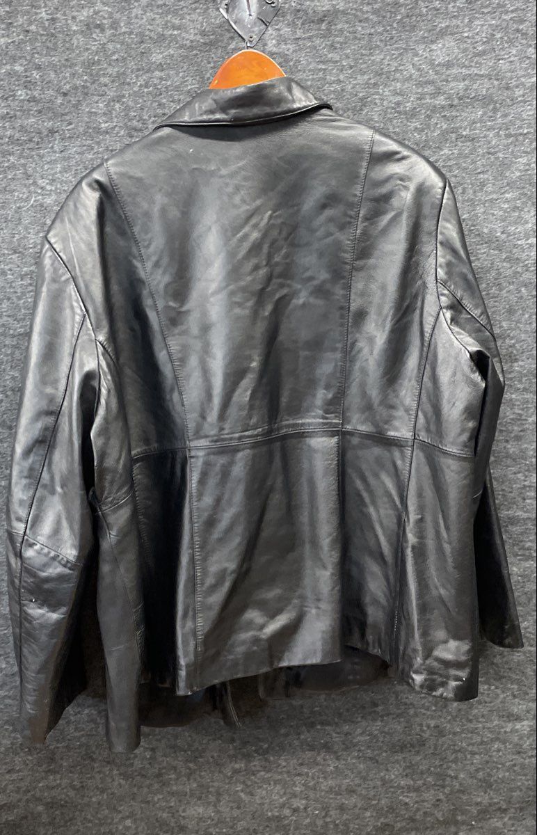 Uniform Woman John Paul Richard Women's Black Lamb Leather Jacket Blazer Sz 3X