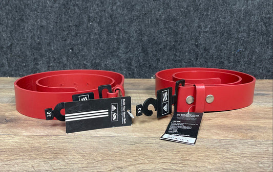 Adidas Lot of 2 Men's Golf Build Your Own Belt Leather Strap Red NWT Sz 30