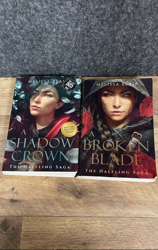 Melissa Blair Book Lot The Halfling Saga A Broken Blade & A Shadow Crown