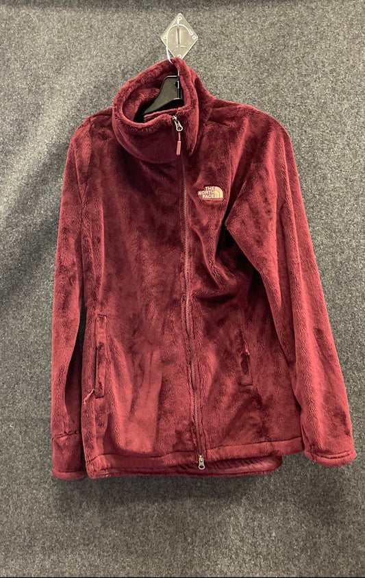 The North Face Women's Red Osito Full Zip Fuzzy High Pile Fleece Jacket Sz M