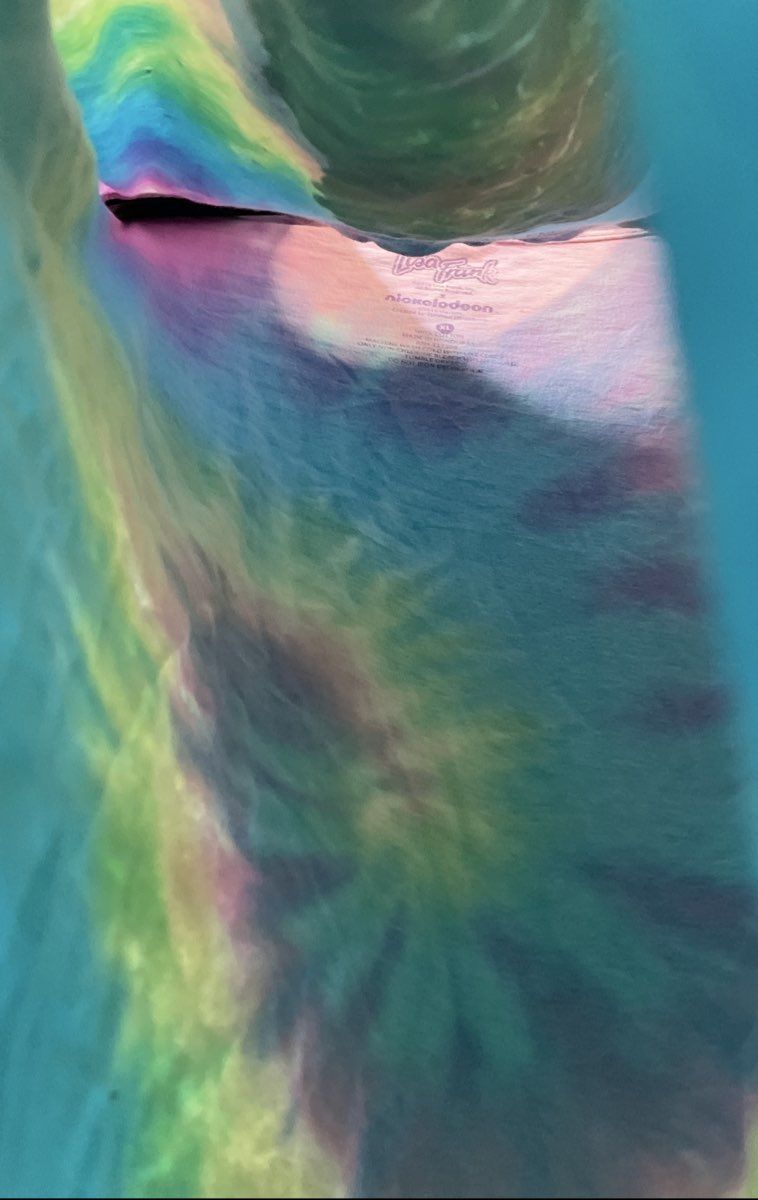 Lisa Frank X Nickelodeon Spongebob Squarepants Tie Dye T-Shirt Burger Graphic XL