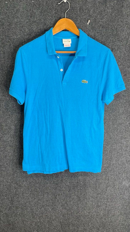 Lacoste Men's Light Blue Short Sleeve Cotton Pique Polo Shirt Sz 4 M