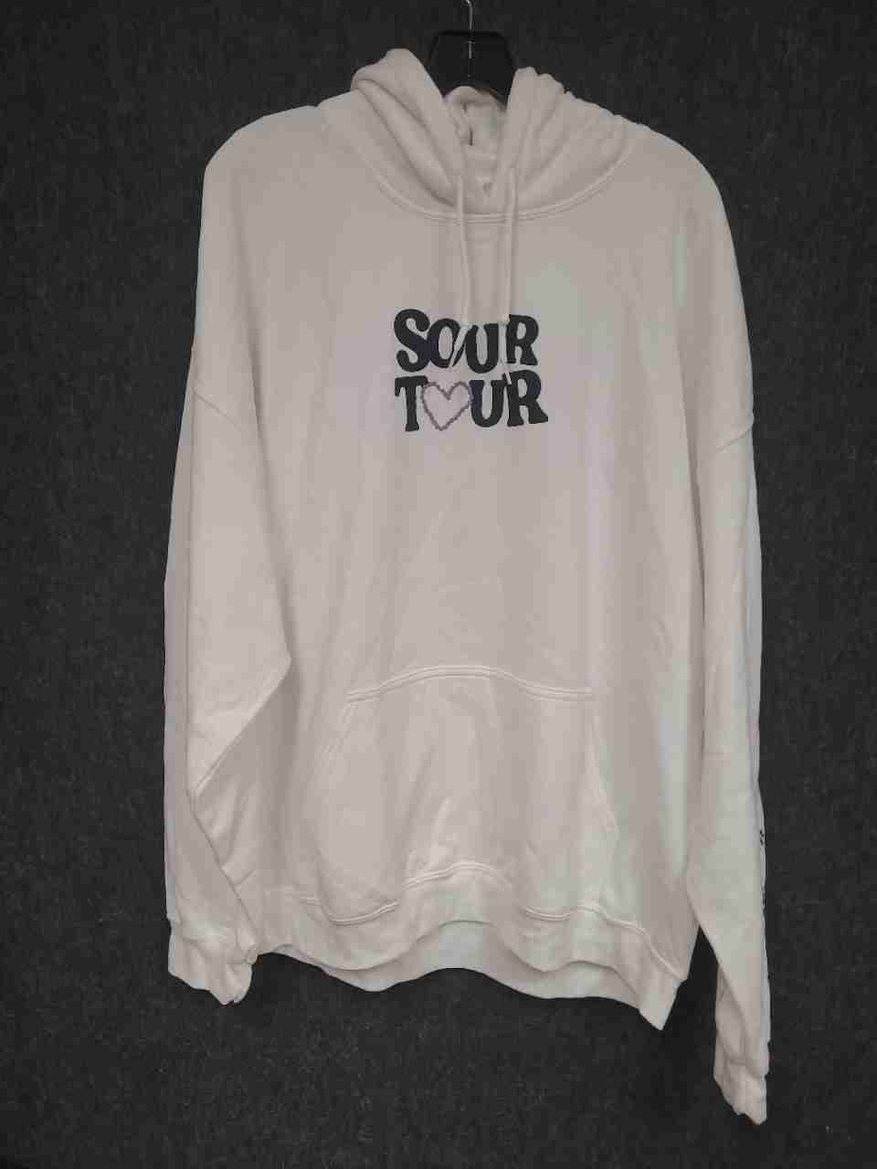 Olivia Rodrigo Sour Tour 2022 Butterfly Portrait Graphic Hoodie White Sz 2XL