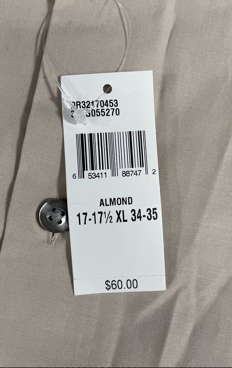 Lot of 2 Unlisted Men's Dress Shirts Blue Cream Slim Regular Fit Sz XL NWT