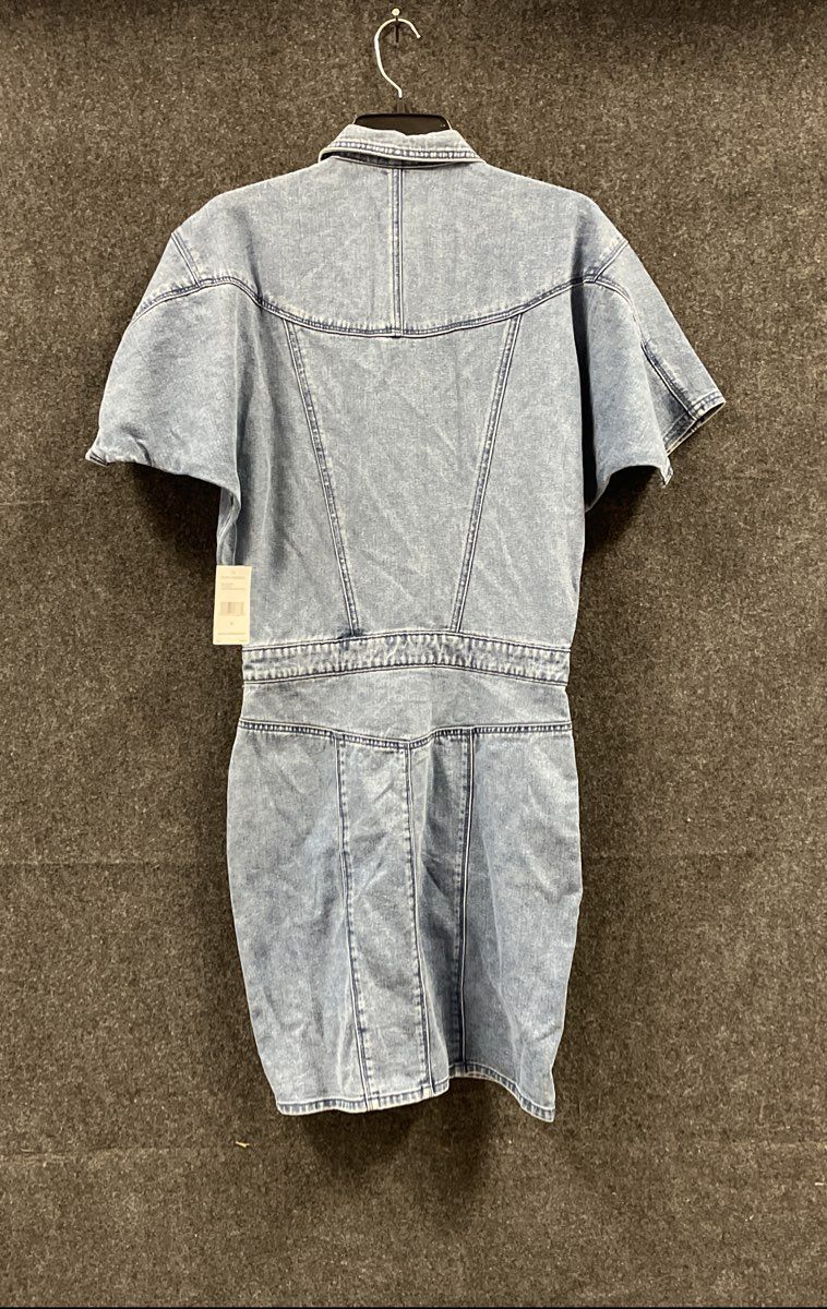 Gloria Vanderbilt Women's Pocomoke Denim Dress Blue Dolman Sleeve Mini Sz 2 NWT