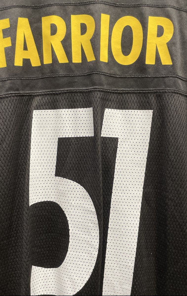 Reebok Men's Pittsburgh Steelers James Farrior #51 Football Jersey Black Sz L