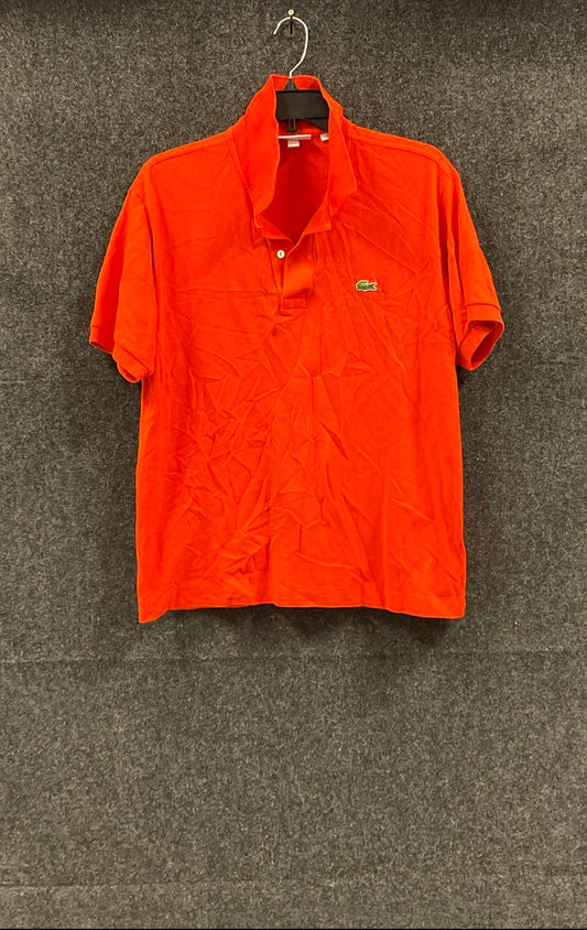 Lacoste Men's Orange Classic Fit Short Sleeve Pique Polo Shirt Size L
