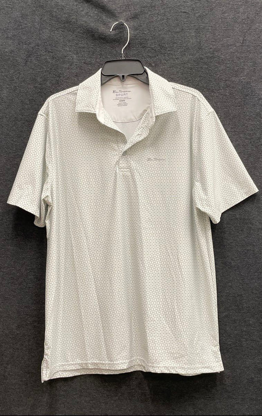 Ben Sherman Sport Men's Geometric Print Short Sleeve Golf Polo Shirt Size M