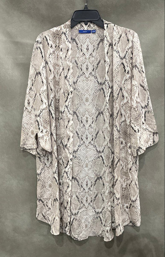 Apt. 9 Women's Snake Skin Pattern Kimono Cardigan Open Front Topper Sz L/XL