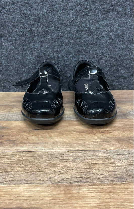 Cosyfeet Black Patent Leather T-Strap Mary Jane Women's Comfort Shoes Size 5 UK
