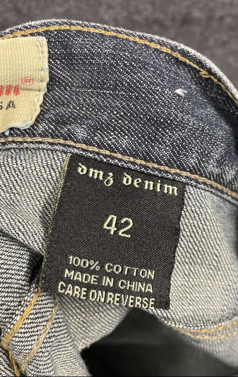 Vintage Y2K DMZ Denim Men's Blue Baggy Embroidered Back Pocket Jean Shorts Sz 42