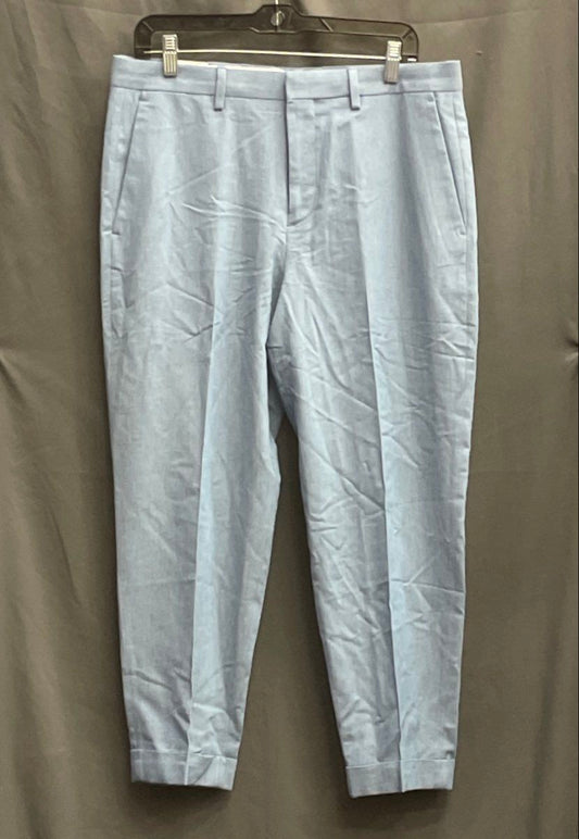 Express Men's Light Blue Cropped Trousers Pants Sz 31x30 NWT