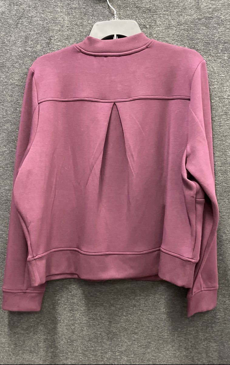 T by Talbots Women's Purple Snap Front Bomber Jacket Modal Scuba Knit NWT XLP