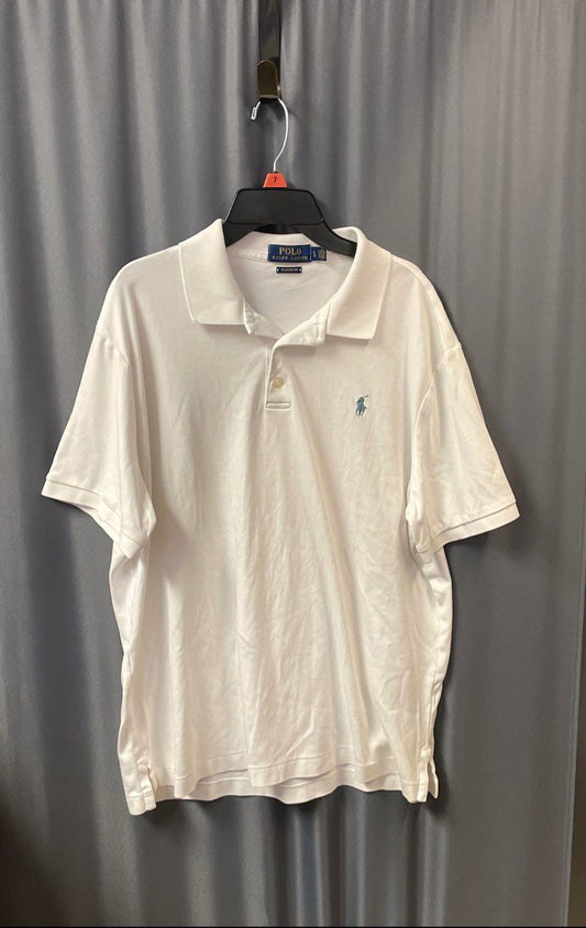 Polo Ralph Lauren Men's White Classic Fit Short Sleeve Golf Polo Shirt Sz L