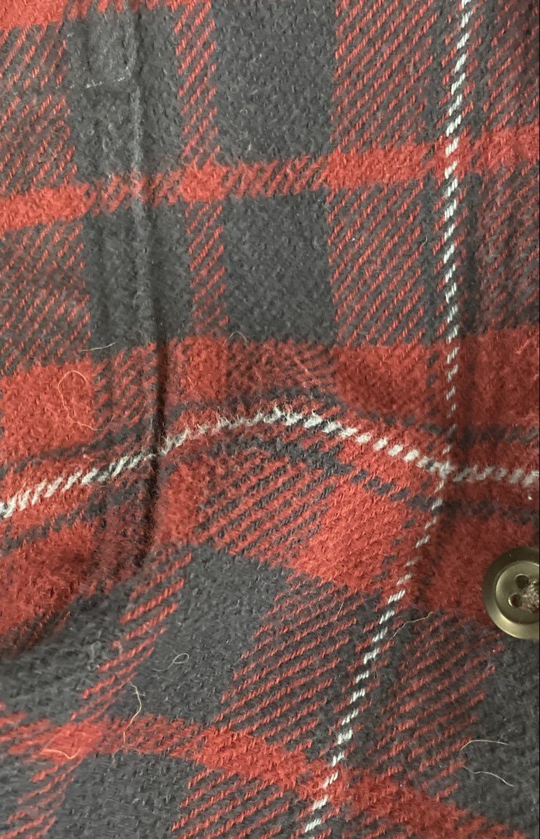 Orvis Men's Big Bear Plaid Heavyweight Flannel Button Shirt Red Sz 3XL