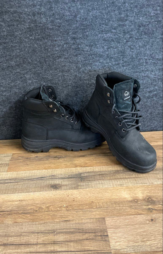 Wolverine Floorhand Waterproof Steel Toe Black 6" Work Boots Men's Size 8.5