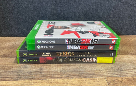 Star Wars KOTOR II NBA 2K18 4 Game Lot for Microsoft Xbox & Xbox One