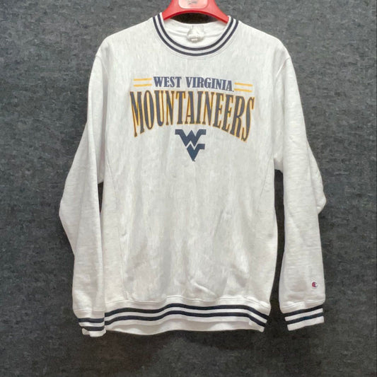 Champion Men's WV Mountaineers Reverse Weave Gray Sweatshirt Size L