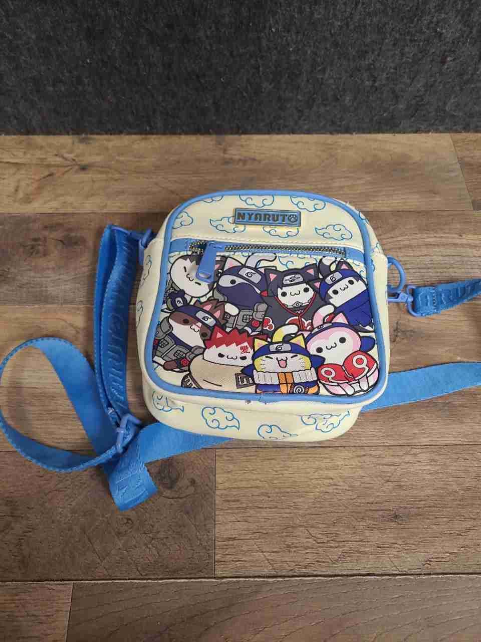 Nyaruto Cream Blue Akatsuki Cloud MegaCat Project Crossbody Bag